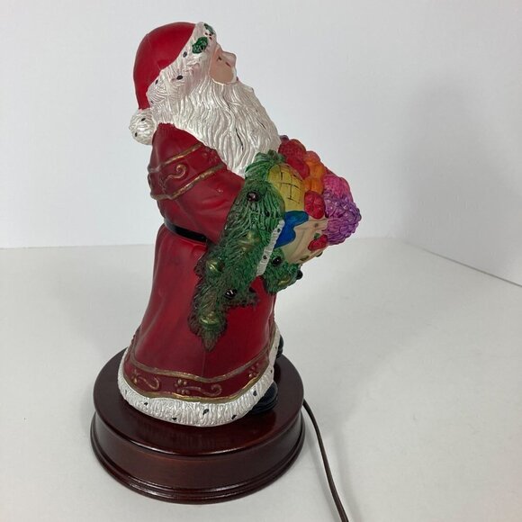Vintage Merck 1997 Old World Christmas Handpainted Glass Bountiful Santa Light 6 - Picture 9 of 11